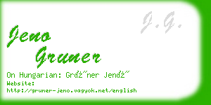 jeno gruner business card